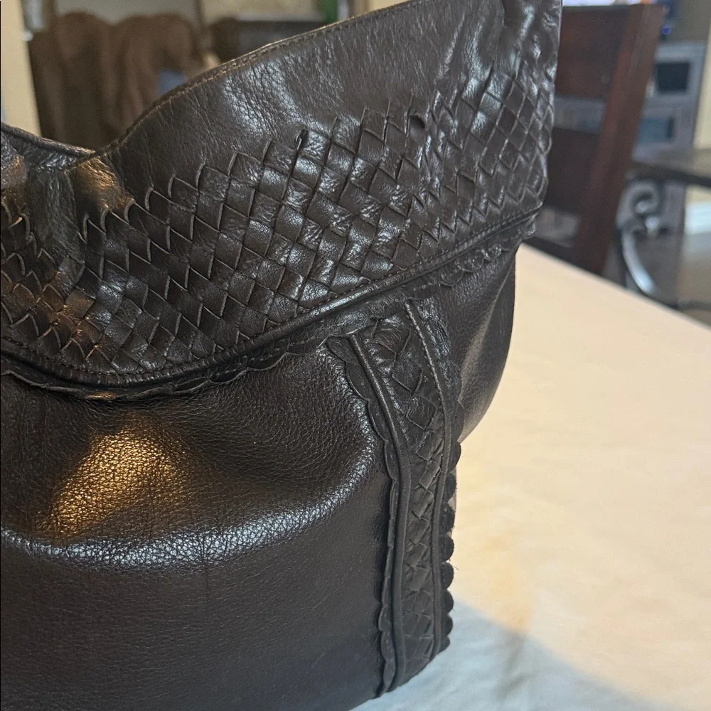 Elliott Lucca Brown Leather Hobo Bag